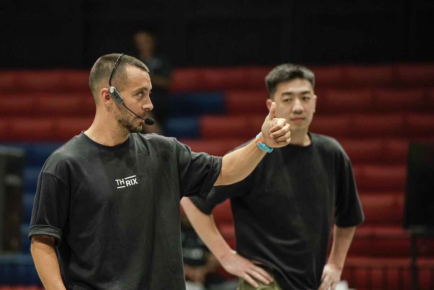 On-court coaching with a participant
