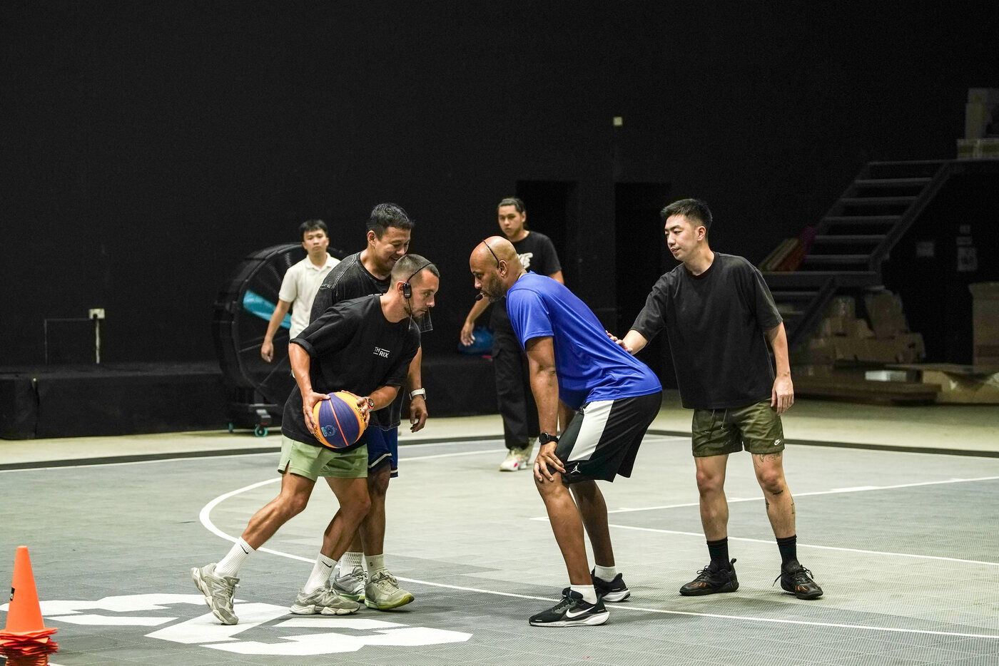 On-court coaching session at the Coaching Clinic